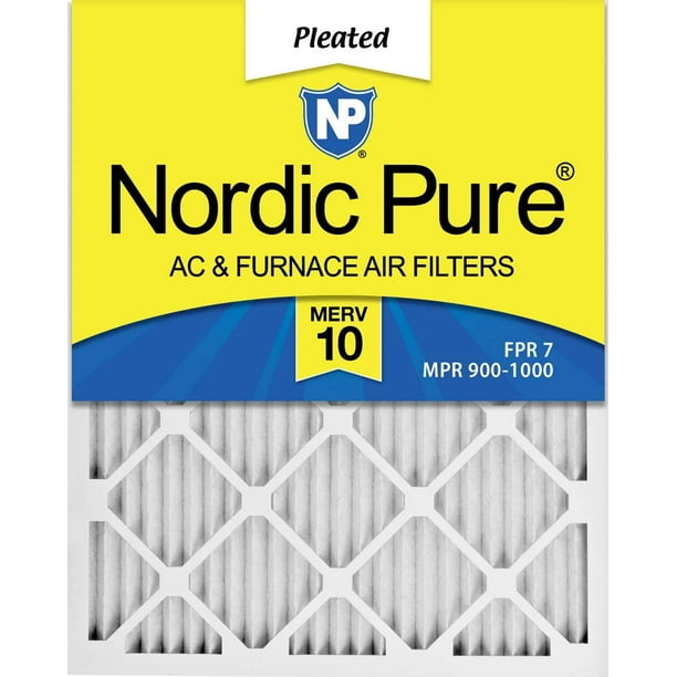 Nordic Pure 16_3/8x21_1/2x1 Exact MERV 13 Pleated AC Furnace Air Filters 2 Pack 